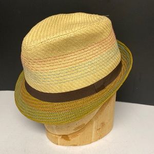 Scala Pronto Paper Straw Hat Trilby Style Size M Fedora
